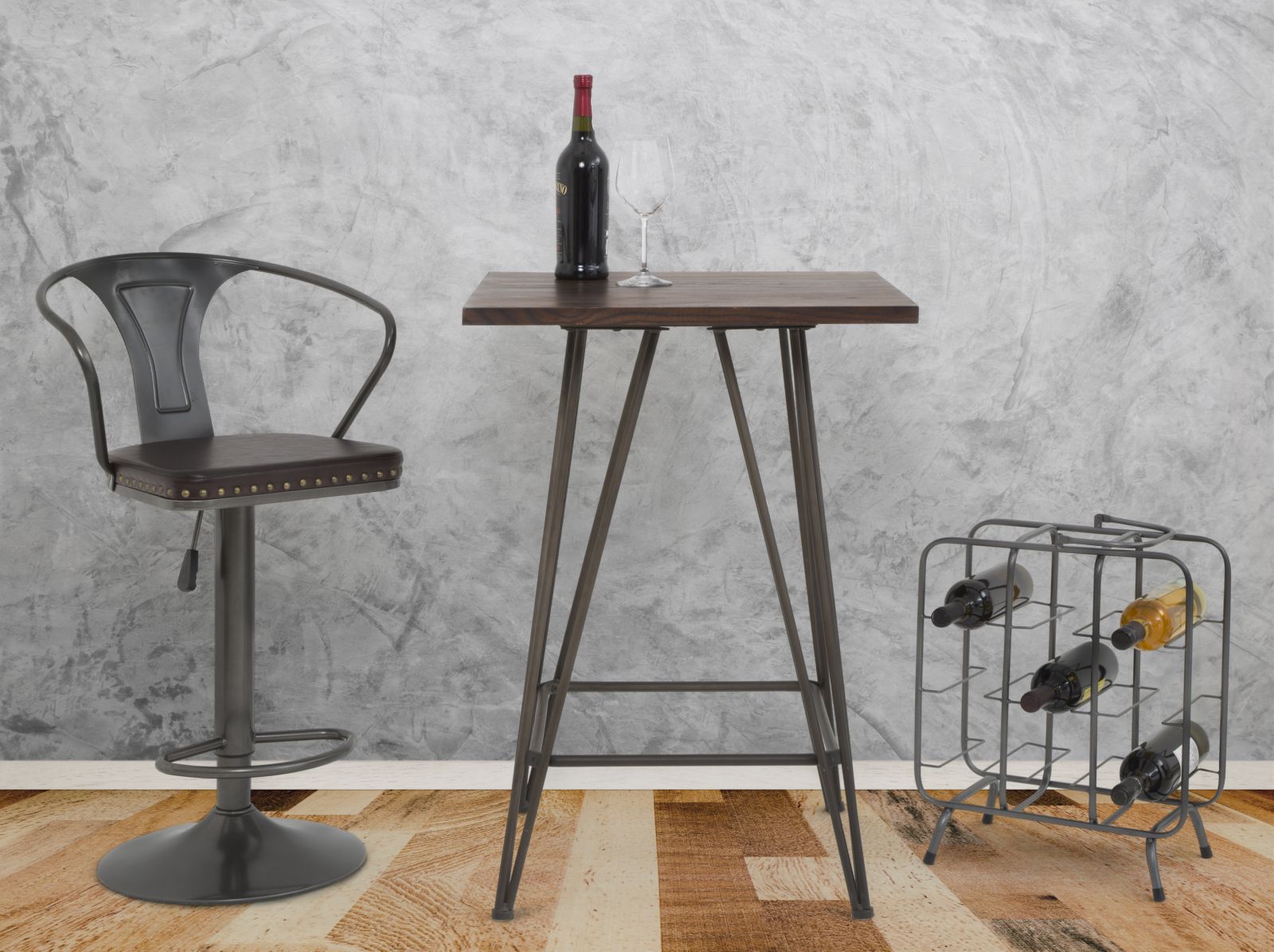 BOTTLE RACK SQUARE (9 bottles) CM 40X23X47,5 - slika 13