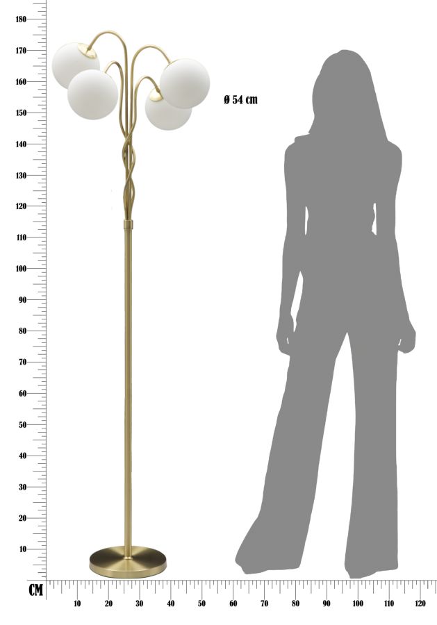 FLOOR LAMP GLAMY 4 LIGHT CM Ø 54X176 - slika 7