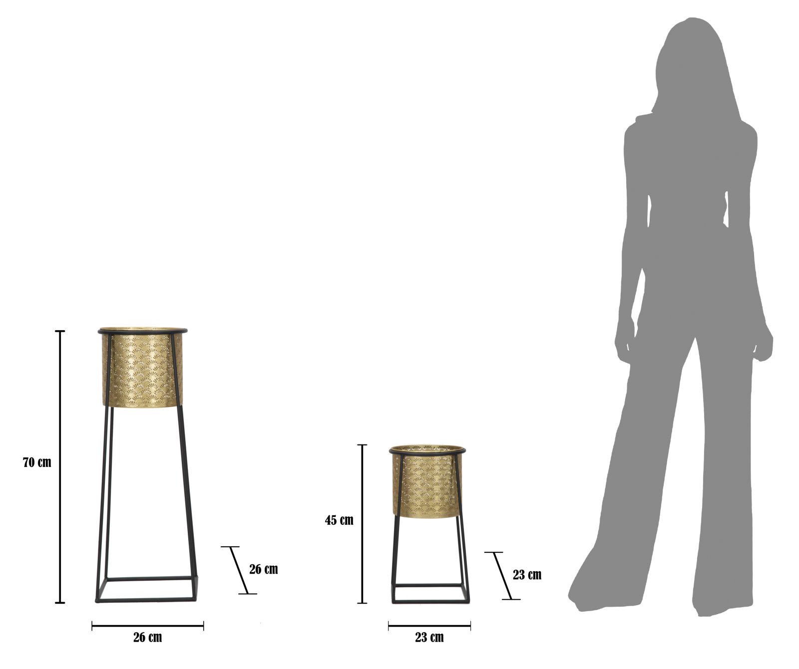 FLOWER HOLDER COUPLE CUP CM Ø 26X70-23X45 - slika 9