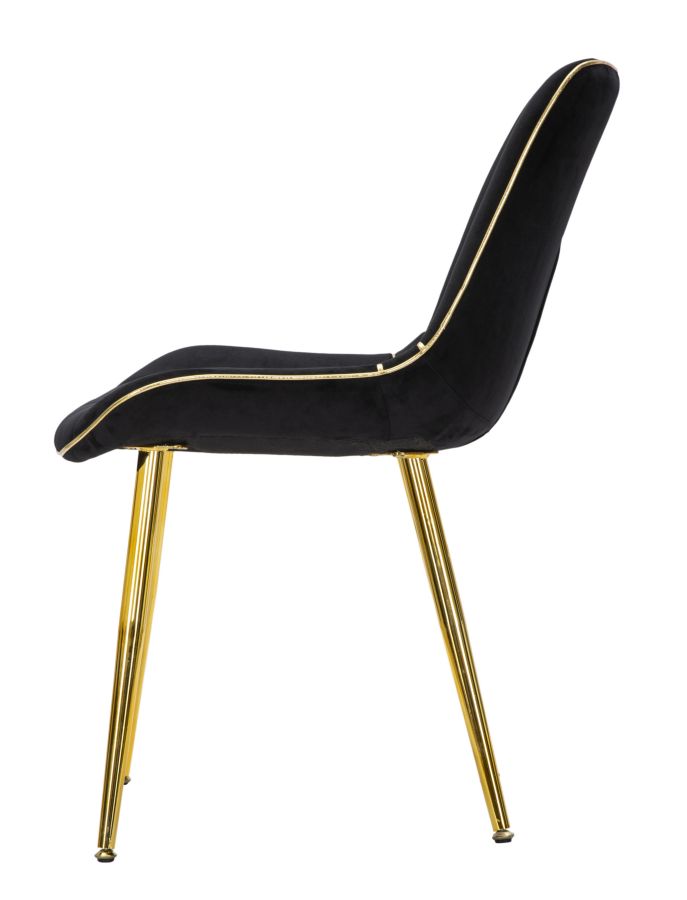 CHAIR PARIS NERA/GOLD SET 2 PCS CM 51X59X79 - slika 3