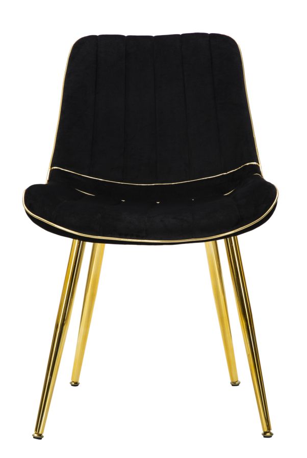 CHAIR PARIS NERA/GOLD SET 2 PCS CM 51X59X79 - slika 5