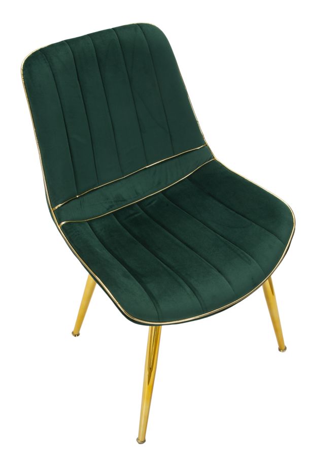 CHAIR PARIS VERDE/GOLD SET 2 PCS CM 51X59X79 - slika 5