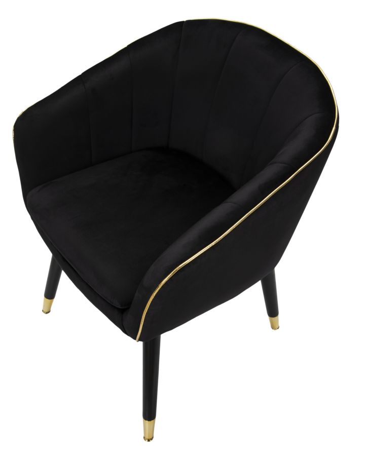 ARMCHAIR PARIS NERA/GOLD CM 62X58X78 - slika 5