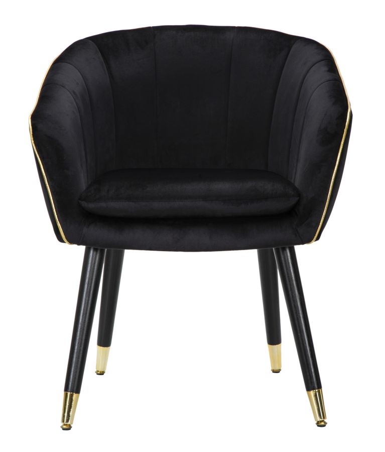 ARMCHAIR PARIS NERA/GOLD CM 62X58X78 - slika 2