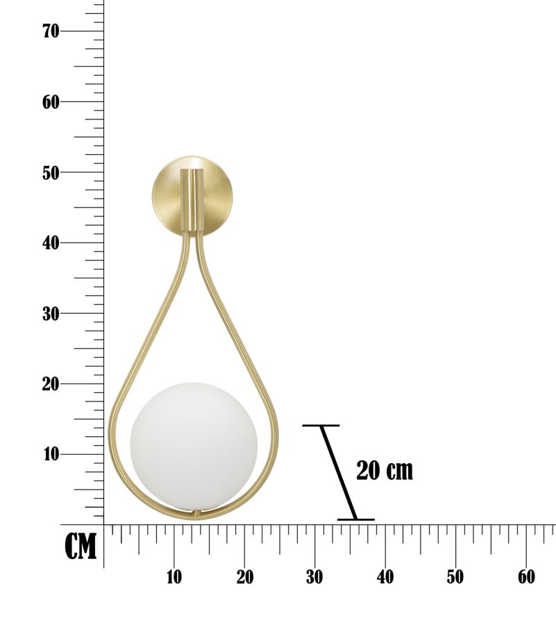 WALL LAMP GLAMY DROP CM 24x20x52 - slika 7