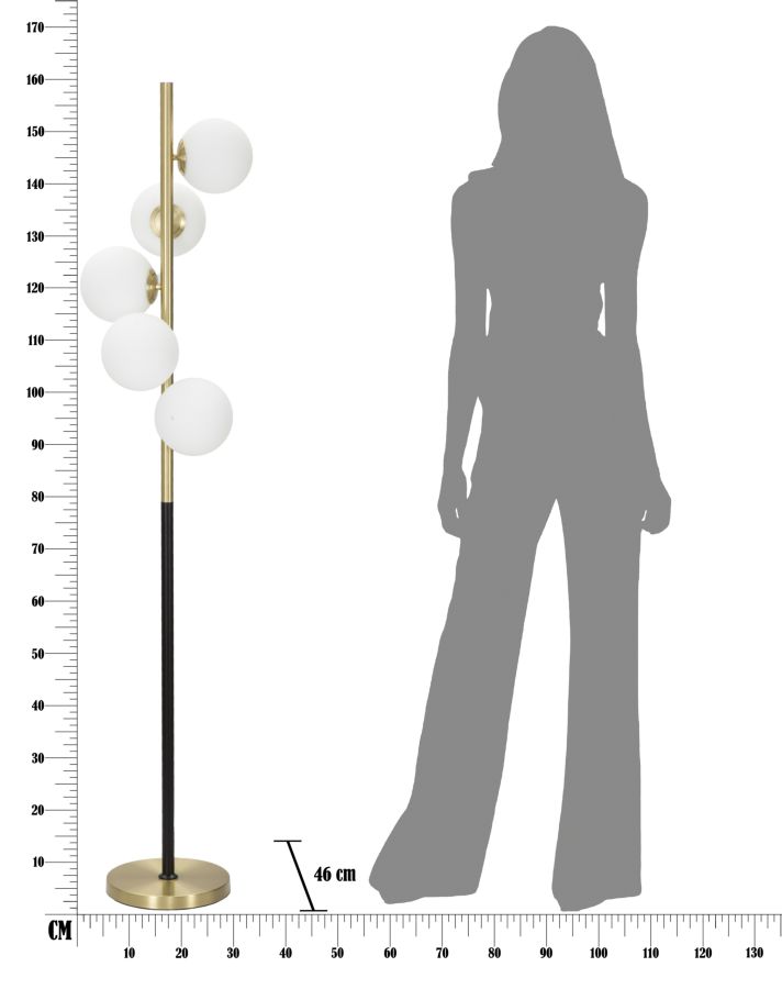 FLOOR LAMP GLAMY DARK CM Ø 30x160 - slika 8