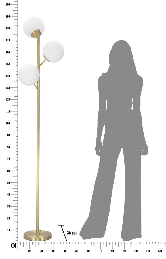 FLOOR LAMP GLAMY 3 LUCI CM Ø 36x190 - slika 8