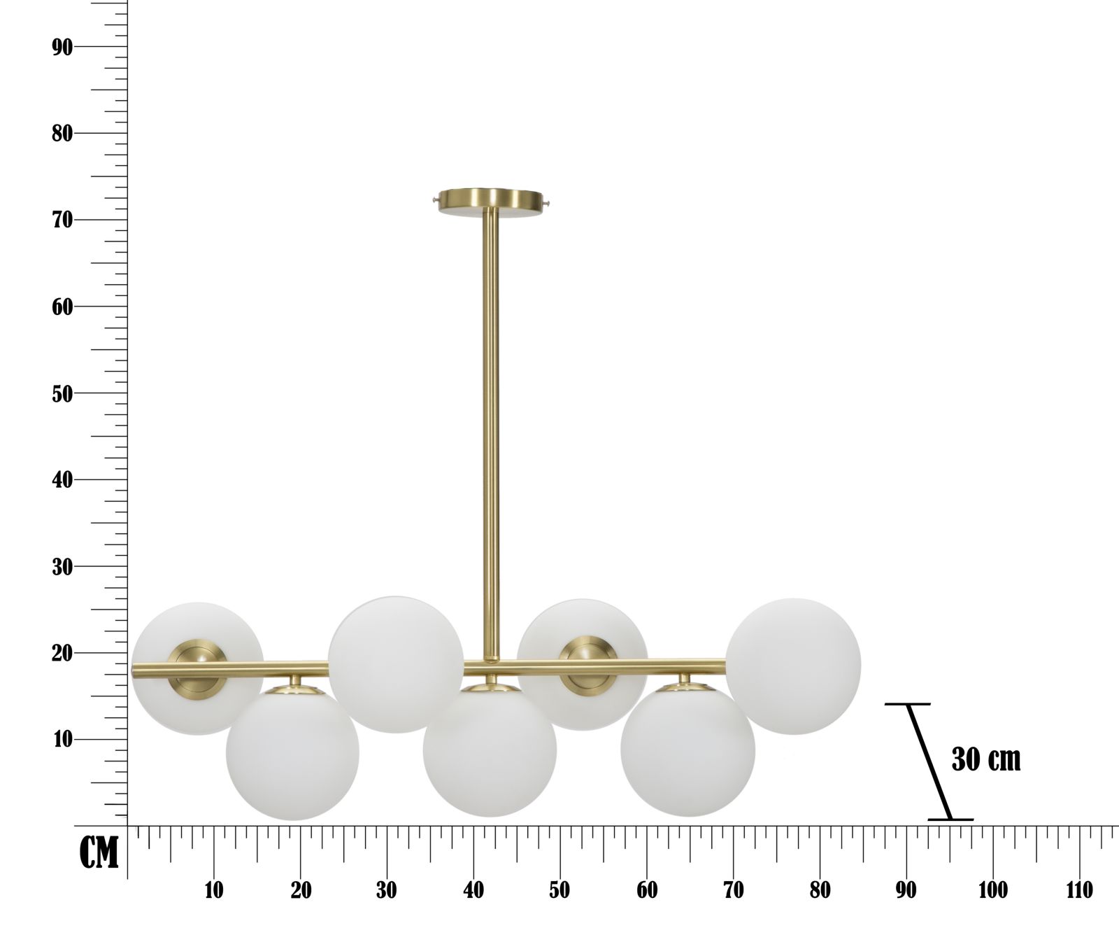 CEILING LAMP GLAMY 7 LUCI CM 81x30x74 - slika 6