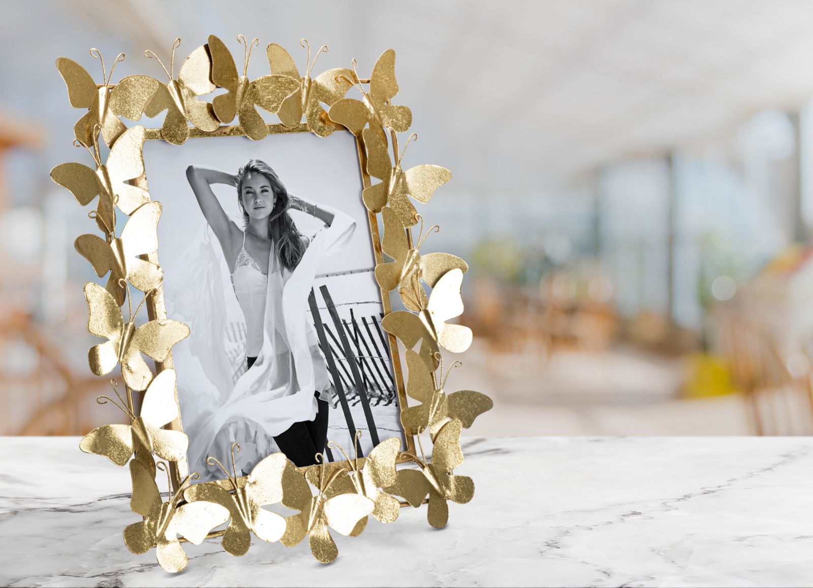 PHOTO FRAME BUTTERFLY GLAM CM 35X15X38 (INSIDE SIZES CM 20X25) - slika 5