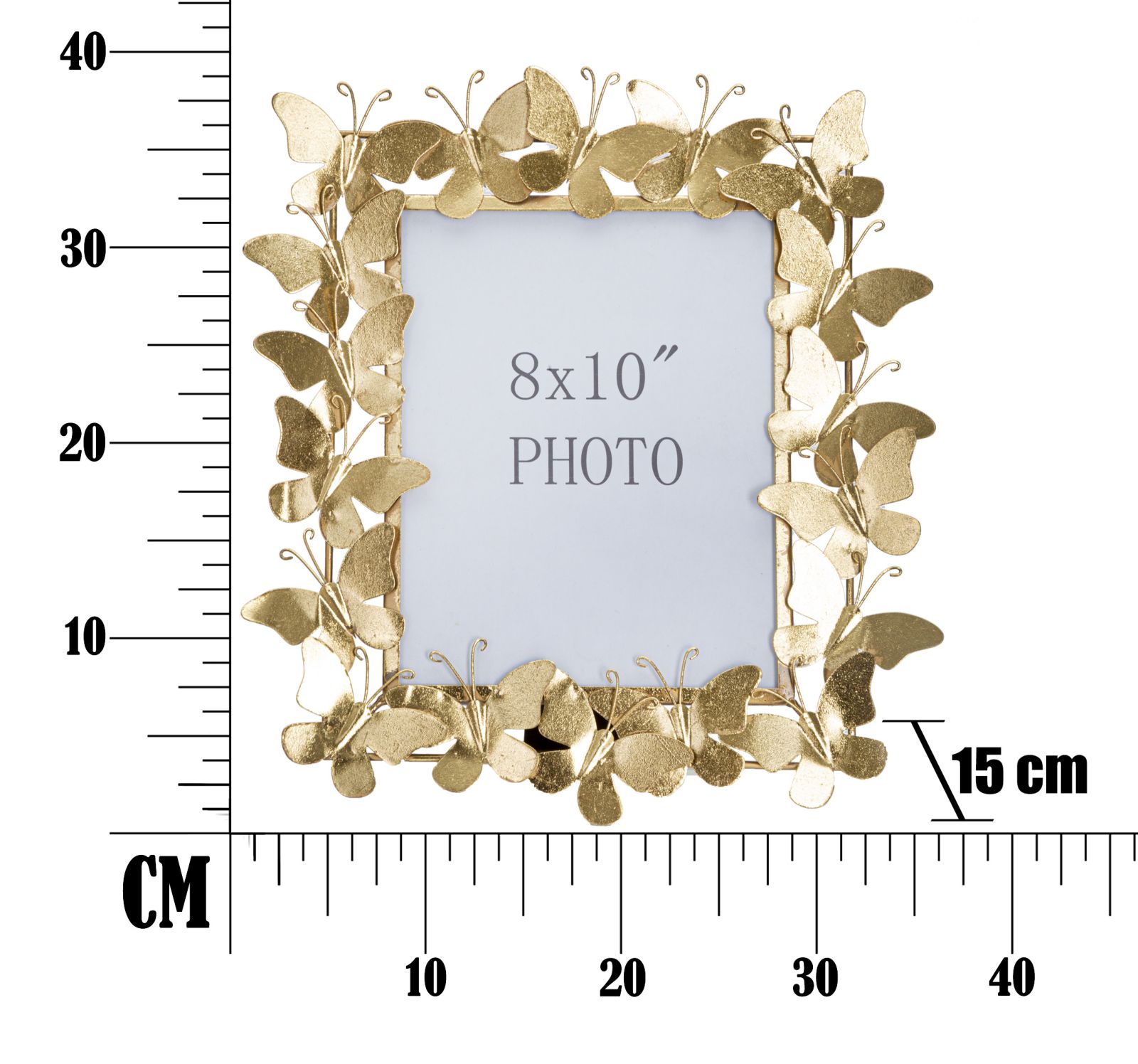PHOTO FRAME BUTTERFLY GLAM CM 35X15X38 (INSIDE SIZES CM 20X25) - slika 6