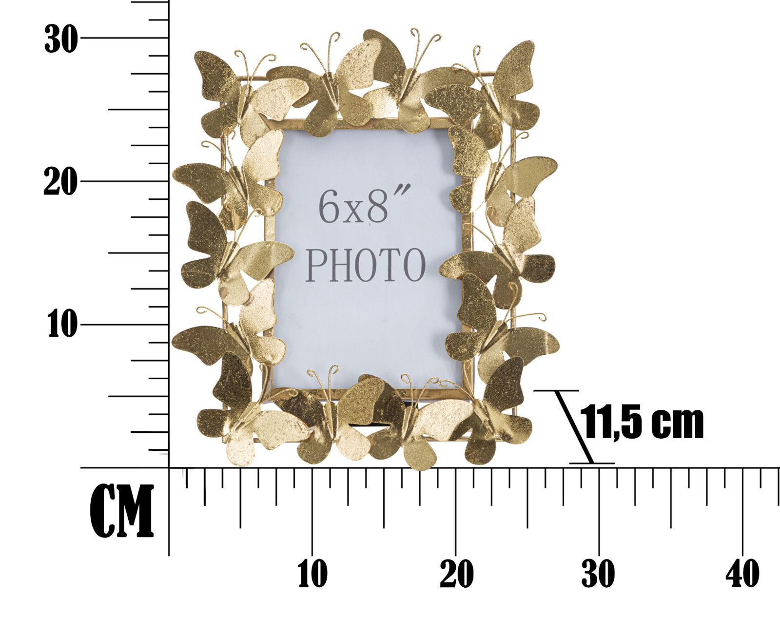 PHOTO FRAME BUTTERFLY GLAM CM 28X11,5X30,5 (INSIDE SIZES CM 15X20) - slika 6