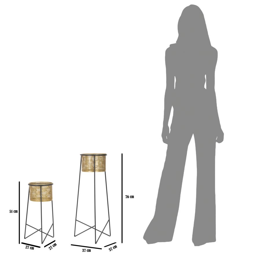 FLOWER HOLDER COUPLE EXY CM Ø 37X76-27X51 - slika 6