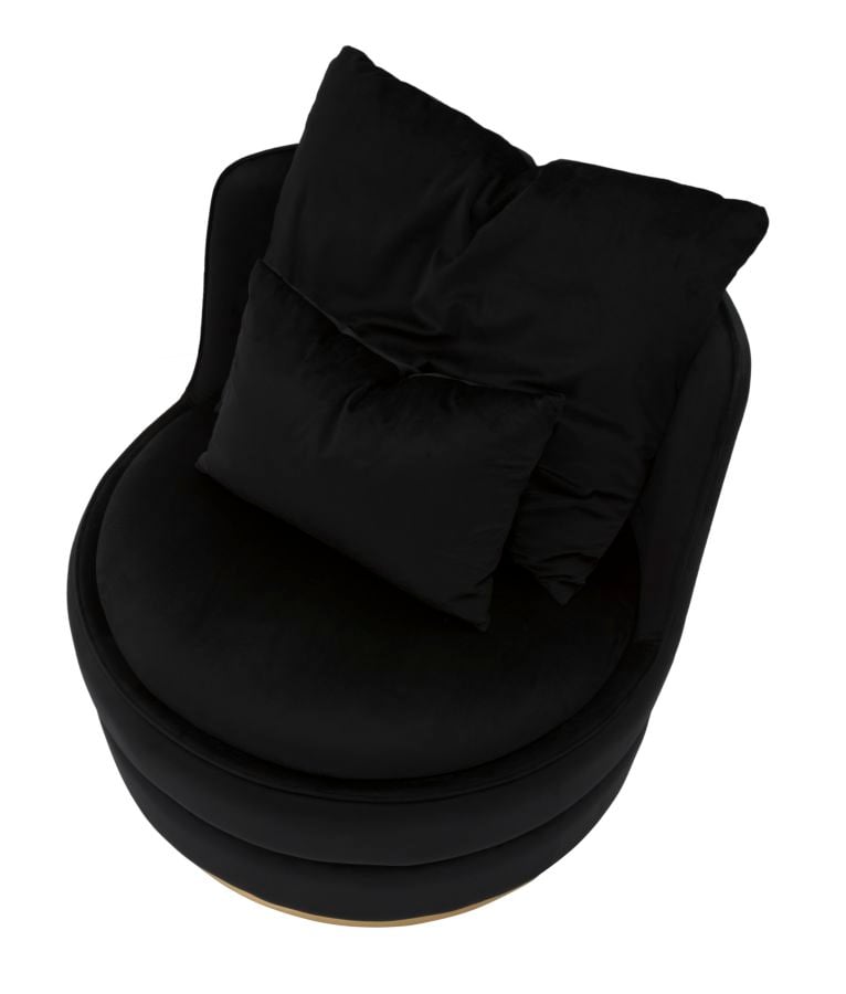 ARMCHAIR PARIS SPACE NERO/GOLD CM Ø 84X72 - slika 7