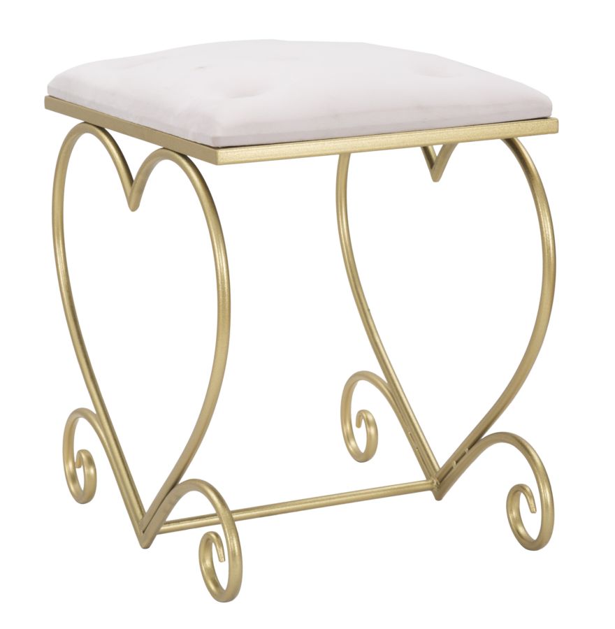 STOOL HEART ROSA CM 50X37,5X51,5 - slika 3
