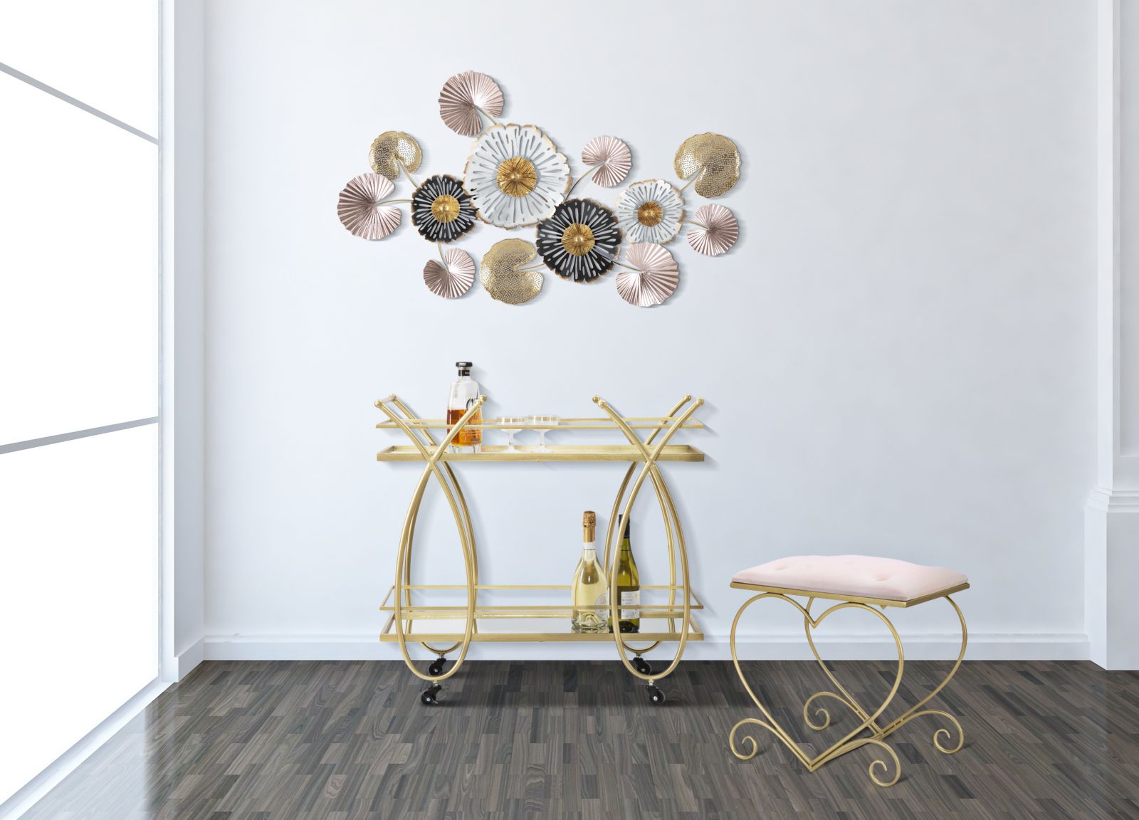 STOOL HEART ROSA CM 50X37,5X51,5 - slika 7