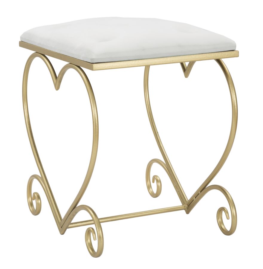 STOOL HEART CREMA CM 50X37,5X51,5 - slika 3