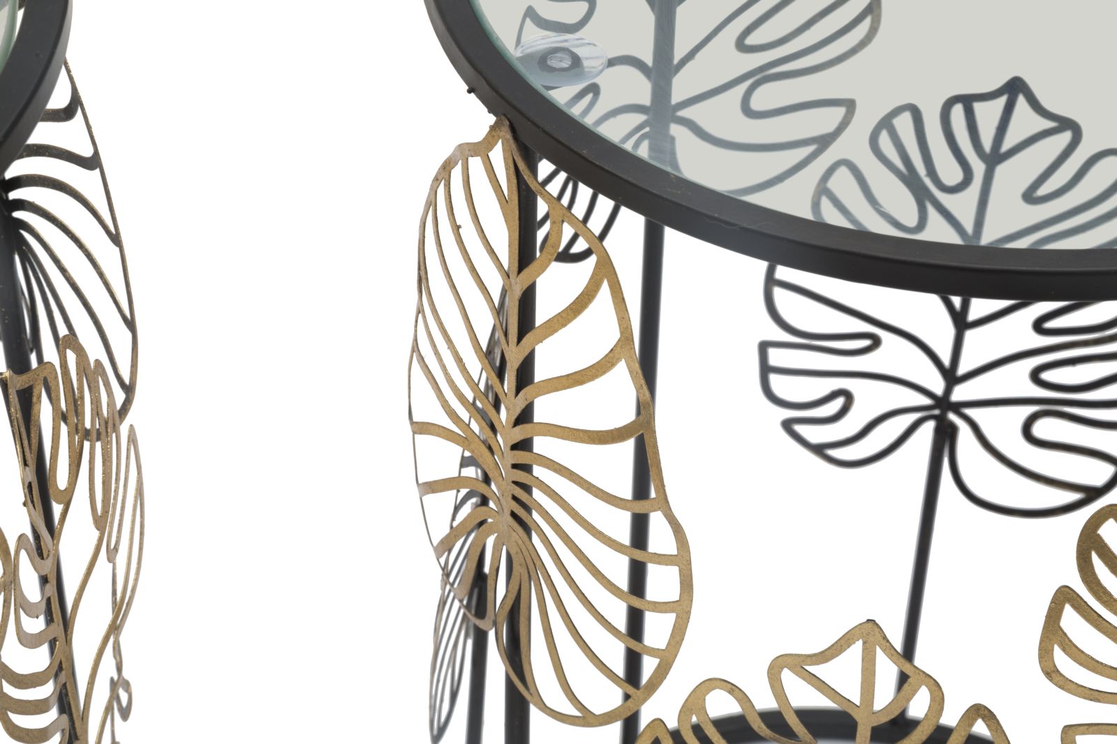 TABLE FOGLIE GLAM COPPIA CM Ø 38X55-33X50 - slika 4