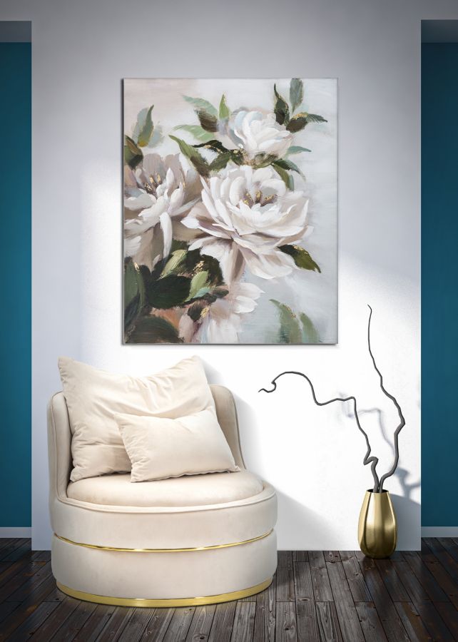 HANDMADE WALL PAINTING FLOWER&LEAF CM 100X3,7X80 - slika 5