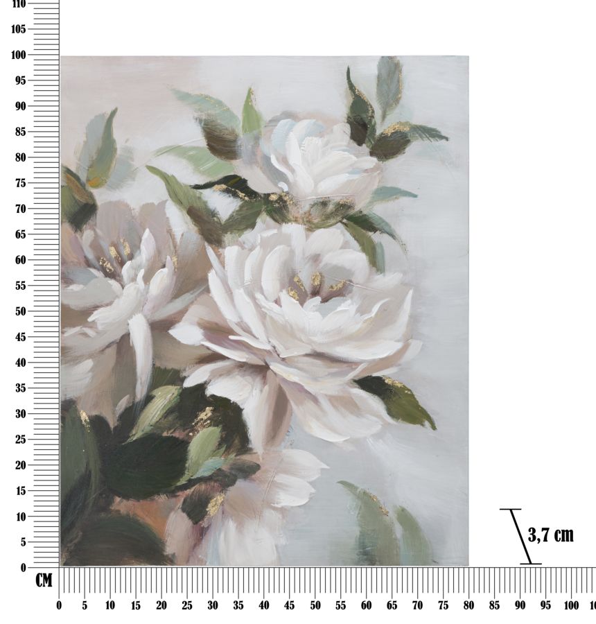 HANDMADE WALL PAINTING FLOWER&LEAF CM 100X3,7X80 - slika 6