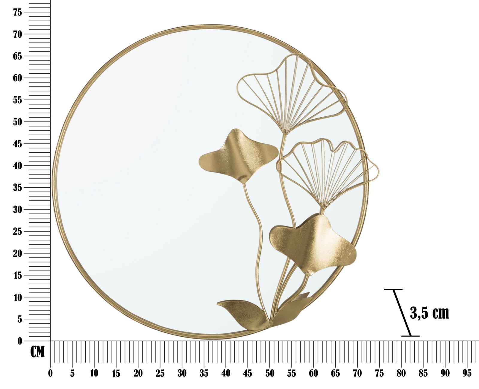 WALL MIRROR WITH FLOWER CM 75X3,5X72 - slika 6