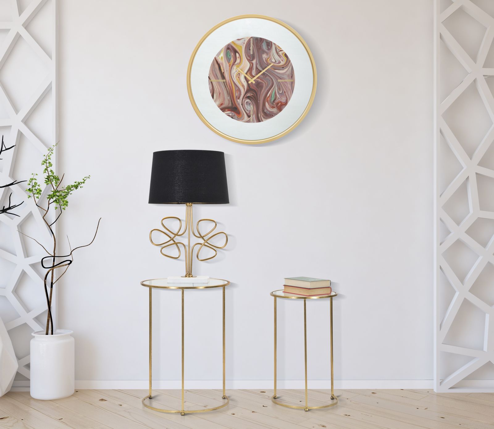 WALL CLOCK MIRROR MIX CM Ø 60X5 - slika 5