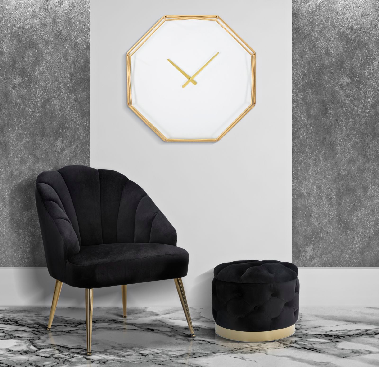 WALL CLOCK GOLDY OCTAGONAL CM 56X6,5X56 - slika 5