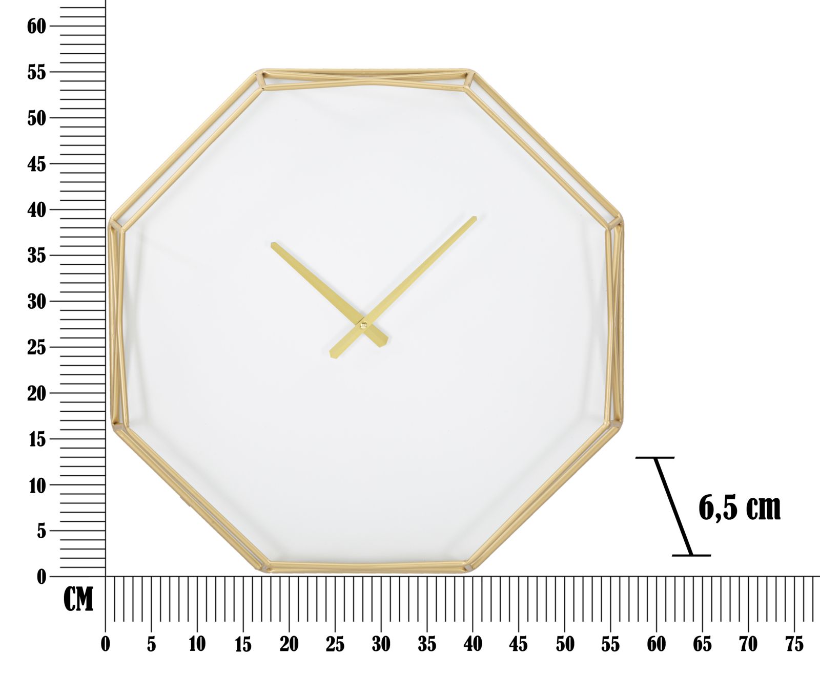 WALL CLOCK GOLDY OCTAGONAL CM 56X6,5X56 - slika 6