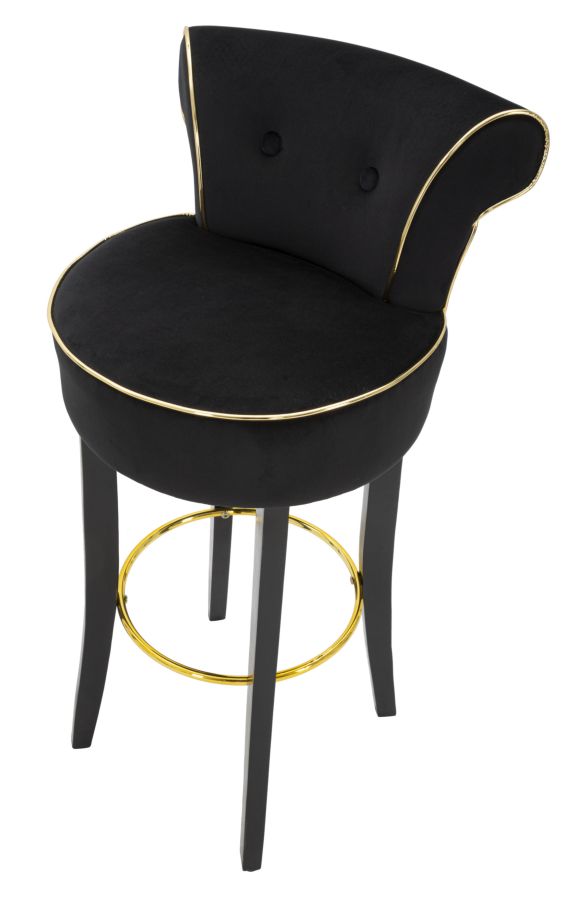 BAR STOOL LUXY BLACK CM 46X48X96 - slika 3