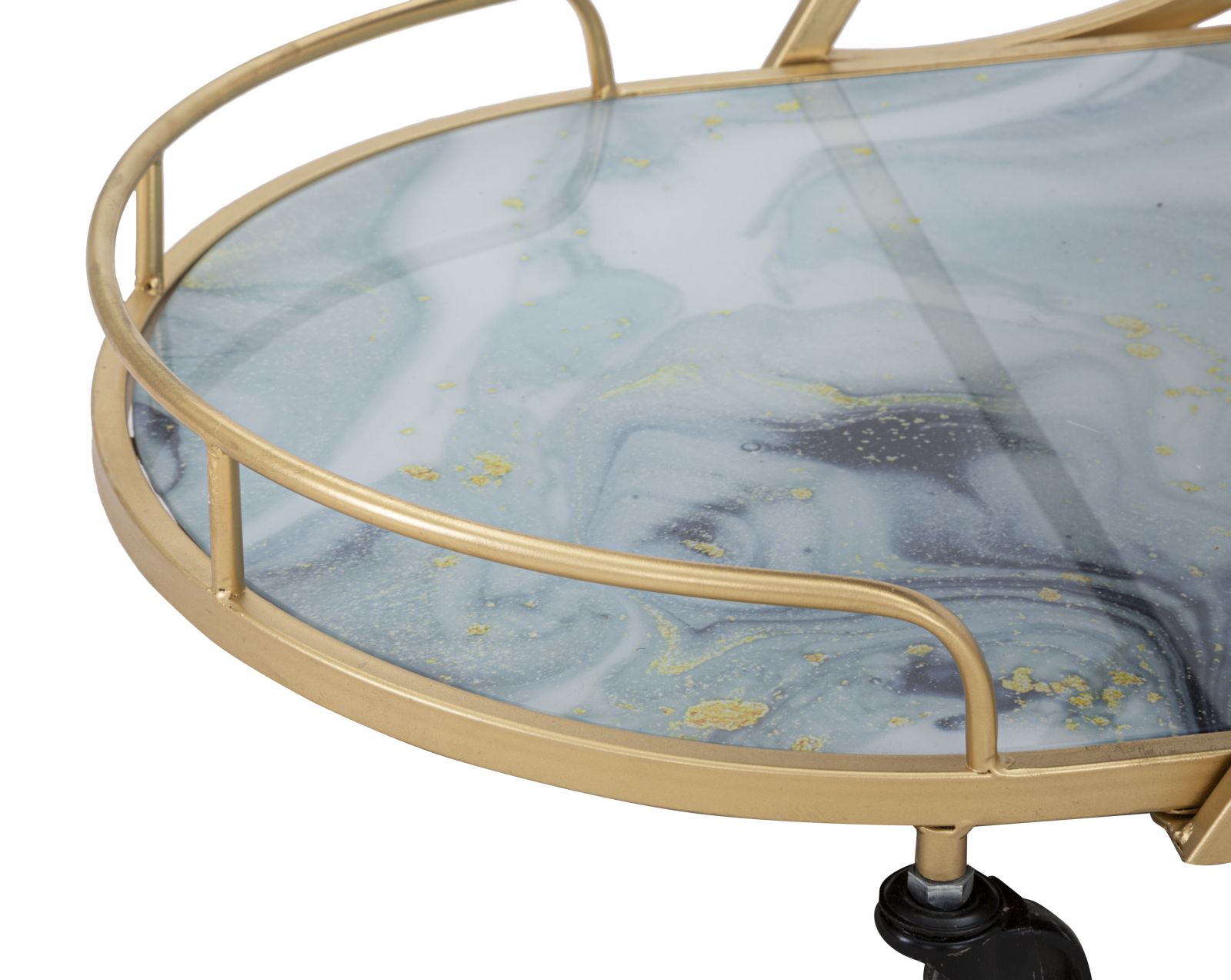 TROLLEY MARBLE GLASS MIX CM71X45,5X84,5 - slika 7