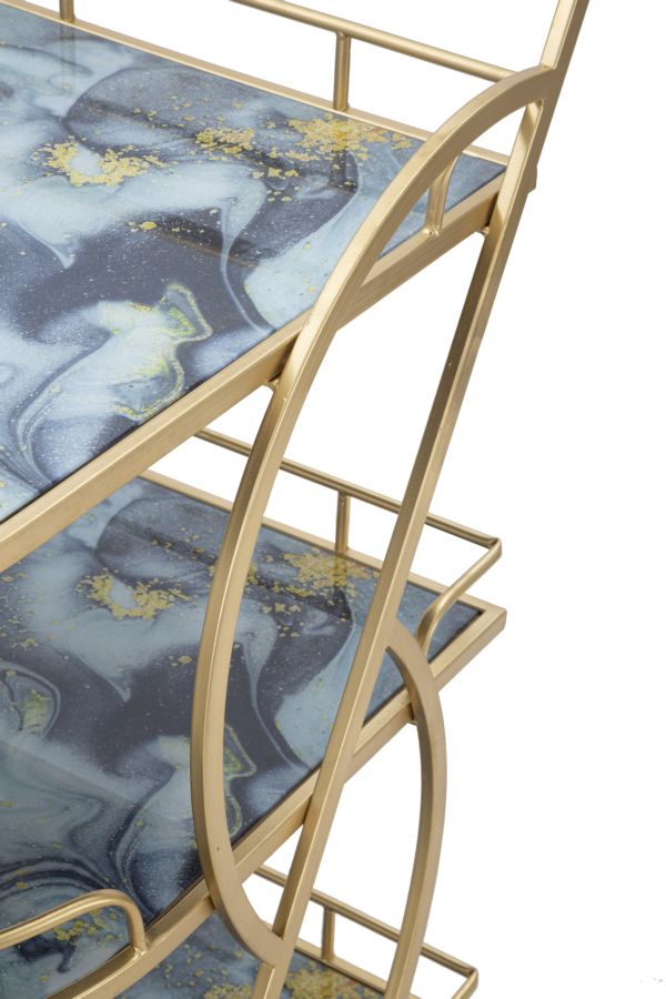 TROLLEY MARBLE GLASS MIX CM71X45,5X84,5 - slika 8
