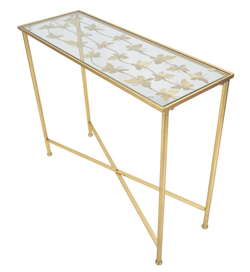 CONSOLE BUTTERFLIES GLASS CM 100X35X80 - slika 3