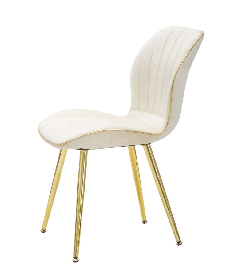 PARIS CHAIR SPACE CREAM/GOLD SET 2 PZ CM 46X58X77 - slika 3