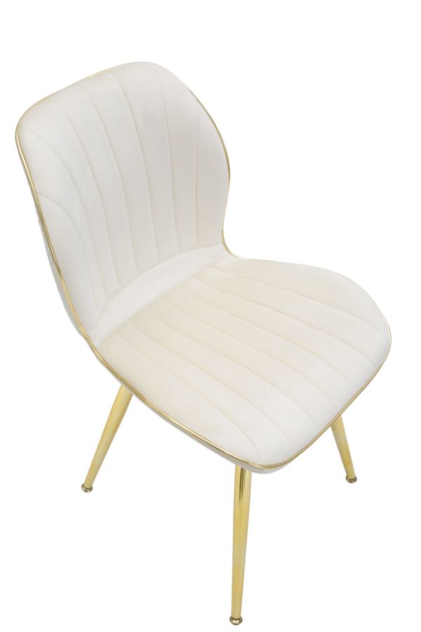 PARIS CHAIR SPACE CREAM/GOLD SET 2 PZ CM 46X58X77 - slika 5