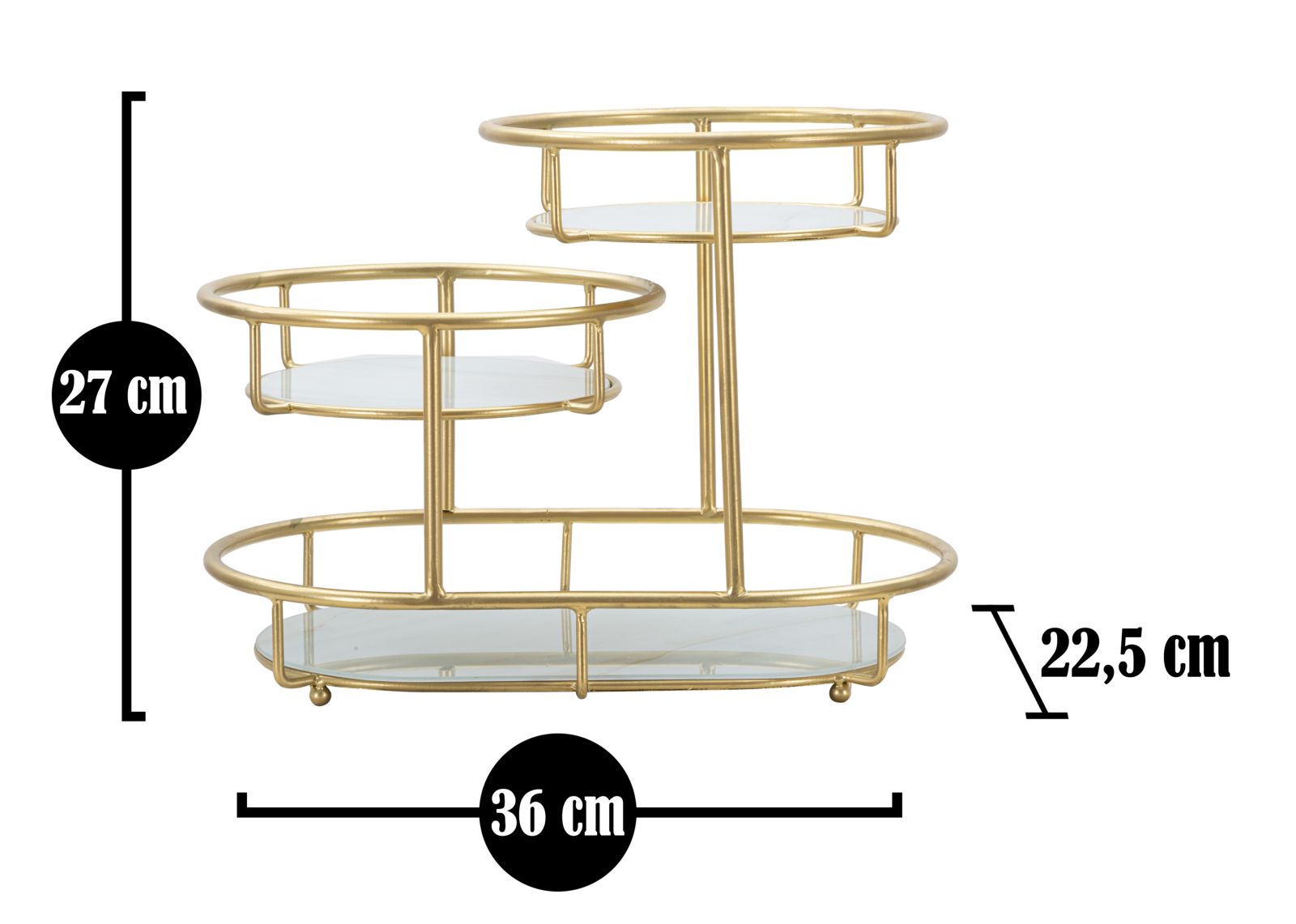 TRAY 3 LEVELS -B- CM 36X22,5X27 - slika 6