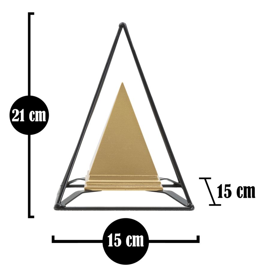 PIRAMID GOLD WITH IRON CM 15X15X21 - slika 7