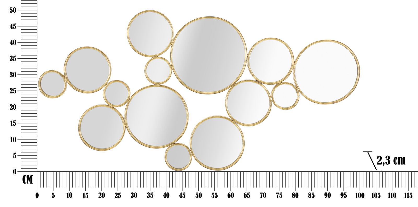 WALL PANEL WITH MIRRORS CM 100X2,3X51,5 - slika 6