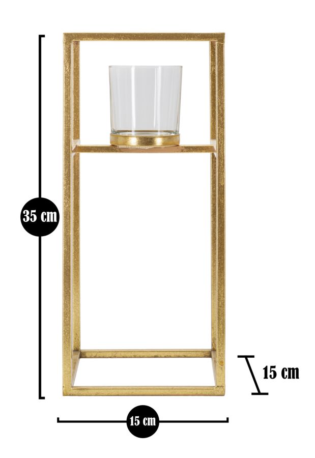 CANDLE HOLDER ELEGANT CM 15X15X35 - slika 5