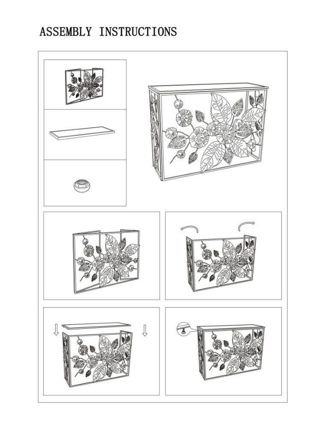 CONSOLE GLAM DARK CM 111,8X41,9X80 - slika 10