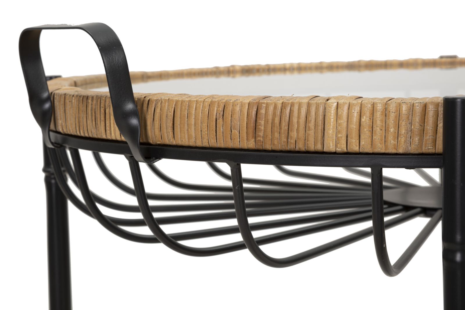 COFFEE TABLE CEBU WITH GLASS AND WELLS CM 70,5X65X57 - slika 6
