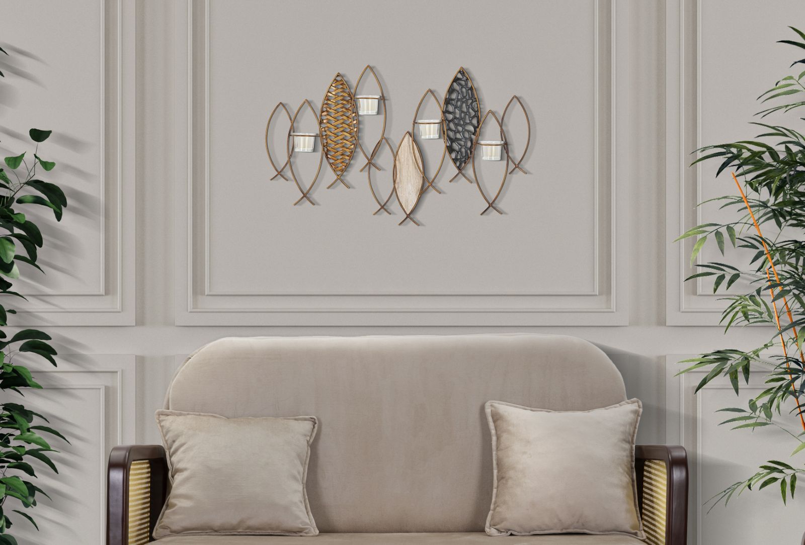 FISH WALL CANDLE HOLDER CM 66X9X40,5 - slika 5