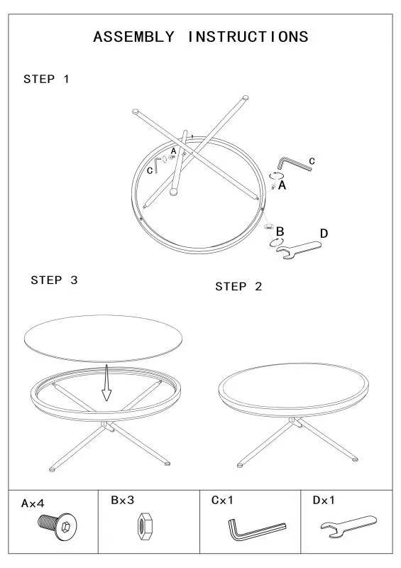 COFFEE TABLE CEBU WITH GLASS AND WELLS CM 70,5X65X57 - slika 9