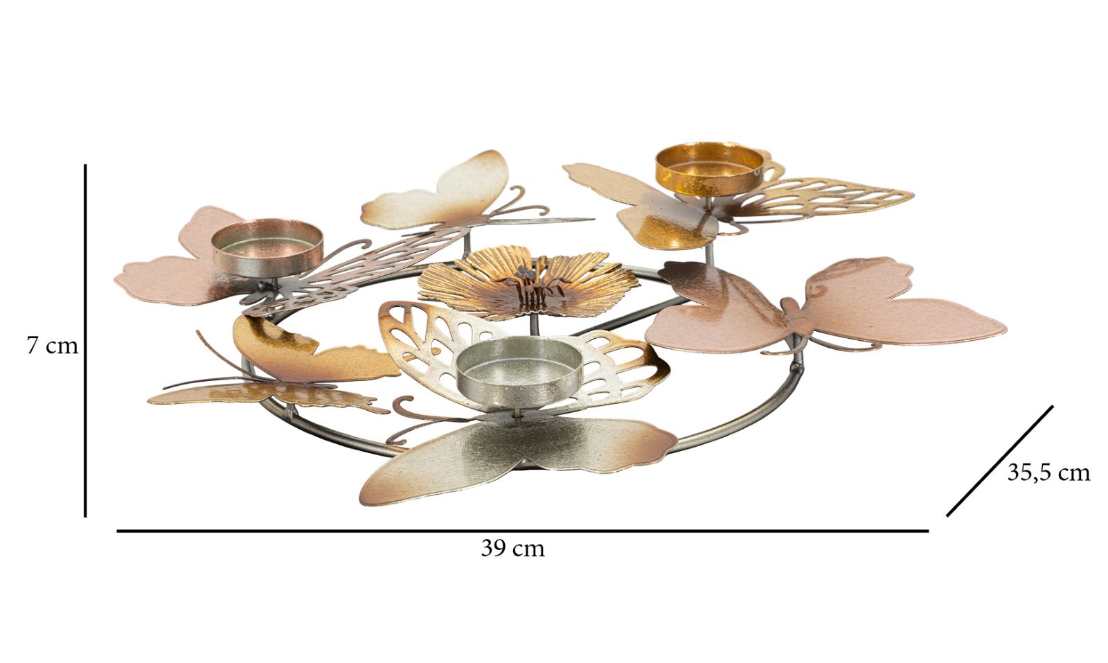 CANDLE HOLDER SHINE -C- CM 39X35,5X7 - slika 7