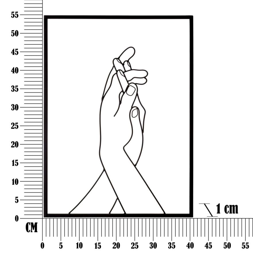 WALL DECORATION SIMPLY HANDS CM 40X1X55 - slika 6