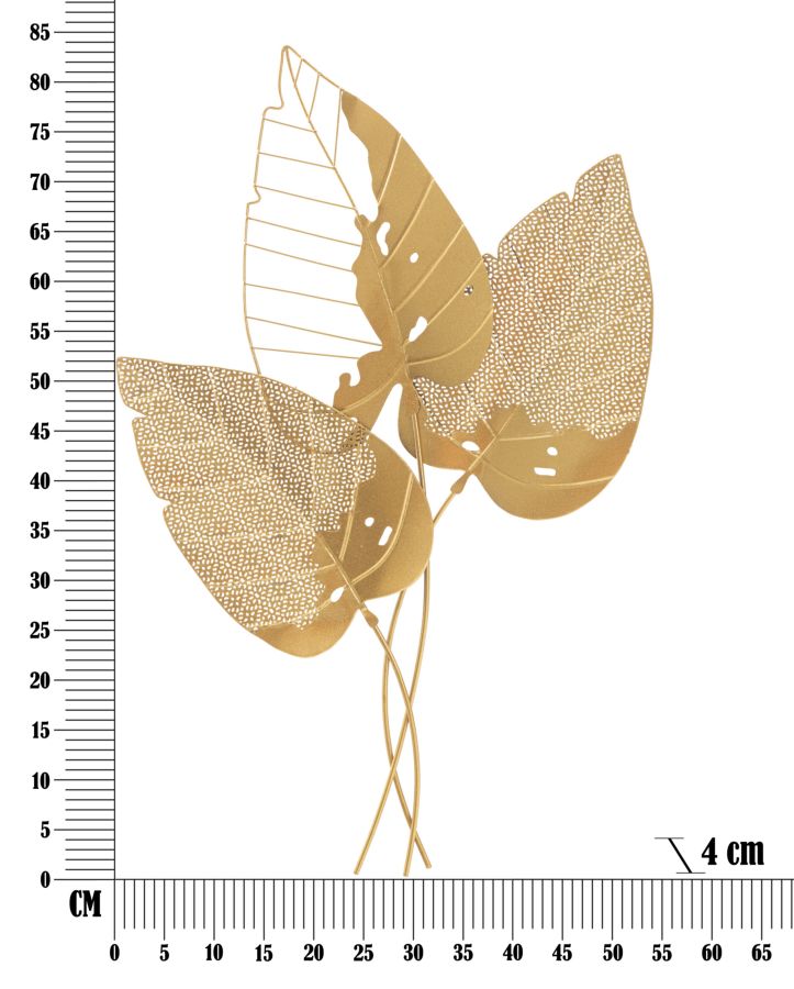 WALL DECORATION AUTUMN LEAF GOLD CM 53X4X84,5 - slika 6