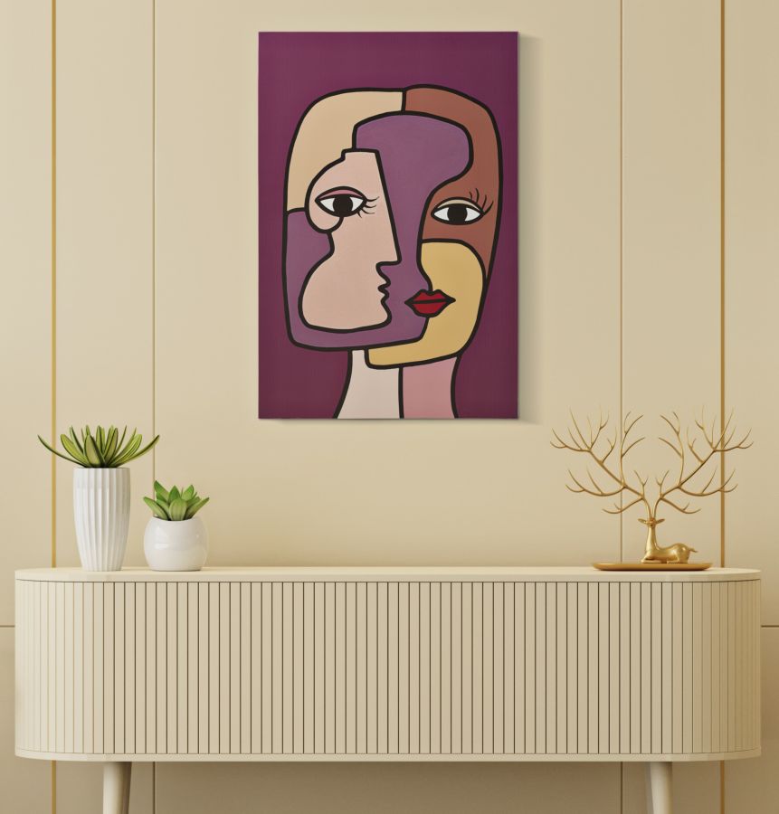 WALL PRINTING/PAINTING FACE NEW -A- CM 60X3X90 - slika 5
