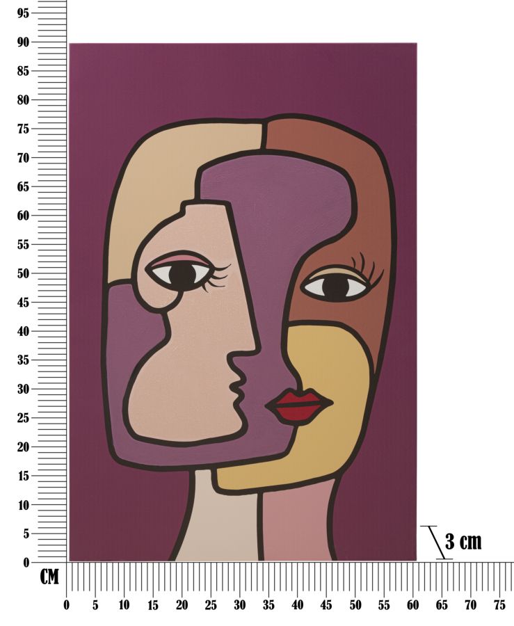 WALL PRINTING/PAINTING FACE NEW -A- CM 60X3X90 - slika 6