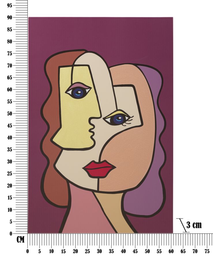 WALL PRINTING/PAINTING FACE NEW -B- CM 60X3X90 - slika 6