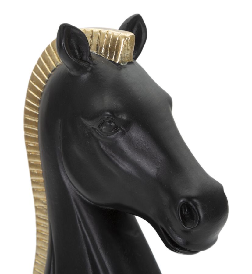 HORSE BLACK AND GOLD CM 10,5X8,5X19 - slika 3