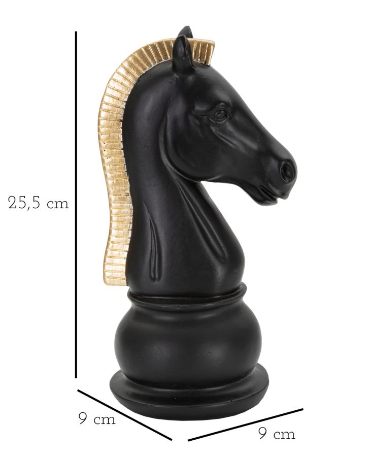 HORSE BLACK AND GOLD CM 10,5X8,5X19 - slika 7