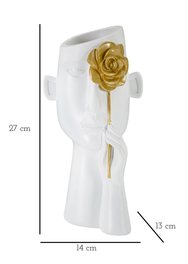 VASO FACE C/FIORE CM 14X13X27 - slika 6